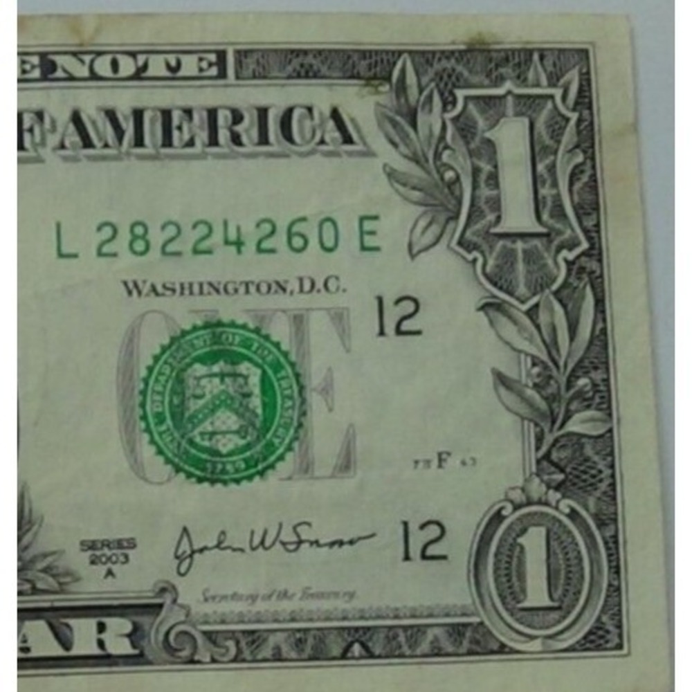 Fancy Number 28224260 One-Dollar Bill Quad 2s,  Parity,  All even numbers #134